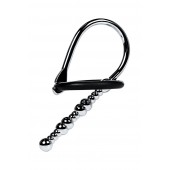 Серебристый уретральный плаг-бусины TOYFA Metal с мягким фиксириющим кольцом - ToyFa - купить с доставкой в Саранске