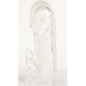 Прозрачная гелевая насадка с клиторальным отростком - 13 см. - Toyfa Basic - в Саранске купить с доставкой