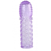 Насадка гелевая фиолетовая с точками, шипами и наплывами - 13,5 см. - Toyfa Basic - в Саранске купить с доставкой