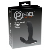 Черный вибромассажер простаты с функцией римминга Plug with Perineum Stimulator - 16,6 см. - Orion - в Саранске купить с доставкой