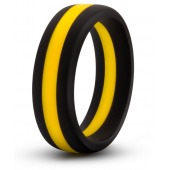 Черно-желтое силиконовое эрекционное кольцо Silicone Go Pro Cock Ring - Blush Novelties - в Саранске купить с доставкой