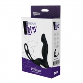 Черный вибромассажер простаты P-PLEASER W ERECTION ENHANCE - Dream Toys - в Саранске купить с доставкой