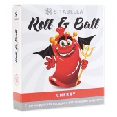 Стимулирующий презерватив-насадка Roll   Ball Cherry - Sitabella - купить с доставкой в Саранске