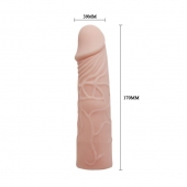 Закрытая телесная насадка-фаллос - 17 см. - Sex Expert - в Саранске купить с доставкой