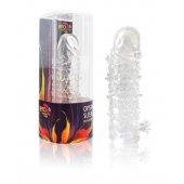 Закрытая прозрачная рельефная насадка Crystal sleeve - 13 см. - Erowoman-Eroman - в Саранске купить с доставкой