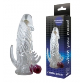 Закрытая прозрачная вибронасадка на пенис Crystal Sleeve Vibe - Erowoman-Eroman - в Саранске купить с доставкой