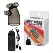 Дымчатая насадка-мастурбатор с вибрацией Vibrating Crystal Cap II - Baile - в Саранске купить с доставкой