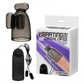 Дымчатая насадка-мастурбатор с вибрацией Vibrating Crystal Cap III - Baile - в Саранске купить с доставкой