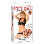 Черный податливый страпон Posable Partner Strap-On - 17,8 см. - Pipedream - купить с доставкой в Саранске