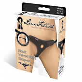 Черные плюшевые трусики для страпона - Lux Fetish - купить с доставкой в Саранске