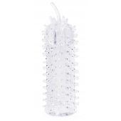 Закрытая рельефная насадка Crystal sleeve с усиками - 12 см. - Erowoman-Eroman - в Саранске купить с доставкой