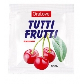 Пробник гель-смазки Tutti-frutti с вишнёвым вкусом - 4 гр. - Биоритм - купить с доставкой в Саранске