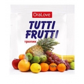 Пробник гель-смазки Tutti-frutti со вкусом тропических фруктов - 4 гр. - Биоритм - купить с доставкой в Саранске