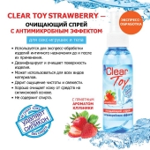 Очищающий спрей для игрушек CLEAR TOY Strawberry - 100 мл. - Биоритм - купить с доставкой в Саранске