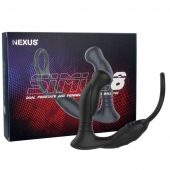 Черная анальная пробка NEXUS SIMUL8 с фиксацией на теле кольцами - Nexus Range - в Саранске купить с доставкой