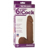 Насадка-мулат для трусиков Vac-U-Lock 6  ULTRASKYN Cock - 17,3 см. - Doc Johnson - купить с доставкой в Саранске