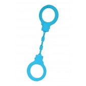 Голубые силиконовые наручники A-Toys без ключа - A-toys - купить с доставкой в Саранске