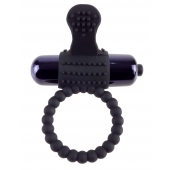 Черное эрекционное виброкольцо Vibrating Silicone Super Ring - Pipedream - в Саранске купить с доставкой