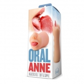 Телесный мастурбатор-ротик с язычком Oral Anne - Blush Novelties - в Саранске купить с доставкой