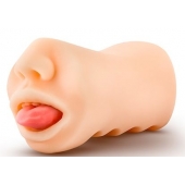 Телесный мастурбатор-ротик с язычком Oral Anne - Blush Novelties - в Саранске купить с доставкой