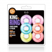 Набор из 6 эрекционных колец King of the Ring - Blush Novelties - в Саранске купить с доставкой