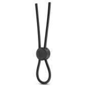 Черное силиконовое лассо на пенис SILICONE LOOP COCK RING - Blush Novelties - в Саранске купить с доставкой