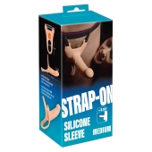 Силиконовый полый страпон на ремнях Silicone Strap-on - 16 см. - Orion - купить с доставкой в Саранске