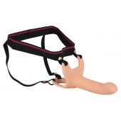 Силиконовый полый страпон на ремнях Silicone Strap-on - 16 см. - Orion - купить с доставкой в Саранске
