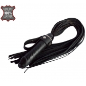 Черная плеть  Ковбой  с ручкой-фаллосом - 55 см. - Sitabella - купить с доставкой в Саранске