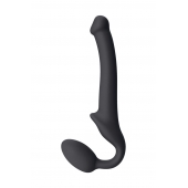 Черный безремневой страпон Silicone Bendable Strap-On S - Strap-on-me - купить с доставкой в Саранске