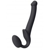 Черный безремневой страпон Silicone Bendable Strap-On S - Strap-on-me - купить с доставкой в Саранске