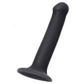 Черный фаллос на присоске Silicone Bendable Dildo M - 18 см. - Strap-on-me - купить с доставкой в Саранске