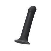 Черный фаллос на присоске Silicone Bendable Dildo L - 19 см. - Strap-on-me - купить с доставкой в Саранске
