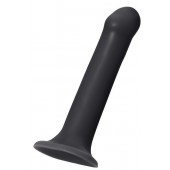 Черный фаллос на присоске Silicone Bendable Dildo L - 19 см. - Strap-on-me - купить с доставкой в Саранске