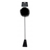 Черный стек Feather Crop с пуховкой на конце - 53,3 см. - Pipedream - купить с доставкой в Саранске