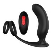 Черный массажер простаты REMOTE P-PLEASER - Dream Toys - в Саранске купить с доставкой