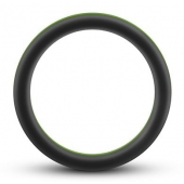 Черно-зеленое эрекционное кольцо Silicone Go Pro Cock Ring - Blush Novelties - в Саранске купить с доставкой