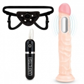 Регулируемые трусики с вибрирующей насадкой - 21 см. - Lux Fetish - купить с доставкой в Саранске