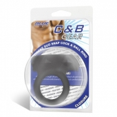 Черное двойное силиконовое кольцо С B GEAR - BlueLine - в Саранске купить с доставкой