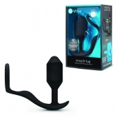 Черное эрекционное кольцо с анальным плагом Snug   Tug - b-Vibe - в Саранске купить с доставкой