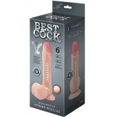 Телесный фаллоимитатор на присоске F F BEST COCK 6 - 19 см. - LOVETOY (А-Полимер)