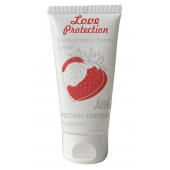 Лубрикант на водной основе с ароматом малины Love Protection Strawberry - 50 мл. - Lola Games - купить с доставкой в Саранске
