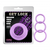 Набор из 3 сиреневых эрекционных колец Magnum Force Cock Ring - Chisa - в Саранске купить с доставкой