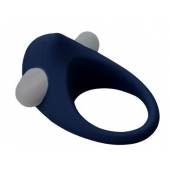 Гладкое синее эрекционное виброкольцо STIMU RING - Dream Toys - в Саранске купить с доставкой