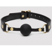 Черный кляп-шар Bound to You Faux Leather Ball Gag - Fifty Shades of Grey - купить с доставкой в Саранске