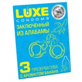 Презервативы  Заключенный из Алабамы  с ароматом банана - 3 шт. - Luxe - купить с доставкой в Саранске