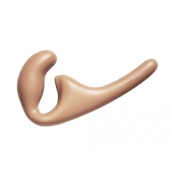 Бежевый безремневой страпон Seduction - 20,5 см. - Lola Games - купить с доставкой в Саранске