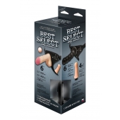 Черный пояс для женщин BEST SELECT с 3 насадками - LOVETOY (А-Полимер) - купить с доставкой в Саранске