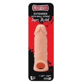 Телесная насадка EXTENDER WITH BALL STRAP 5.5 - 14 см. - Dream Toys - в Саранске купить с доставкой