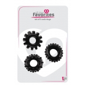 Набор из 3 черных эрекционных колец SET OF 3 COCKRINGS - Dream Toys - в Саранске купить с доставкой